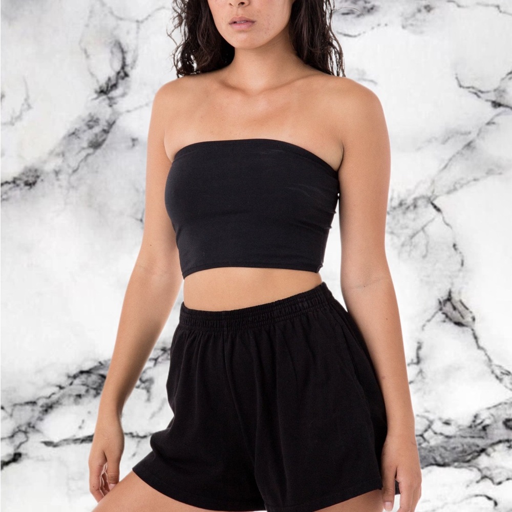 Black Women's Ribbed Tube Top